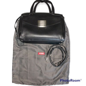 Tumi Genuine Leather Handbag With Detachable/Adjustable Shoulder Strap